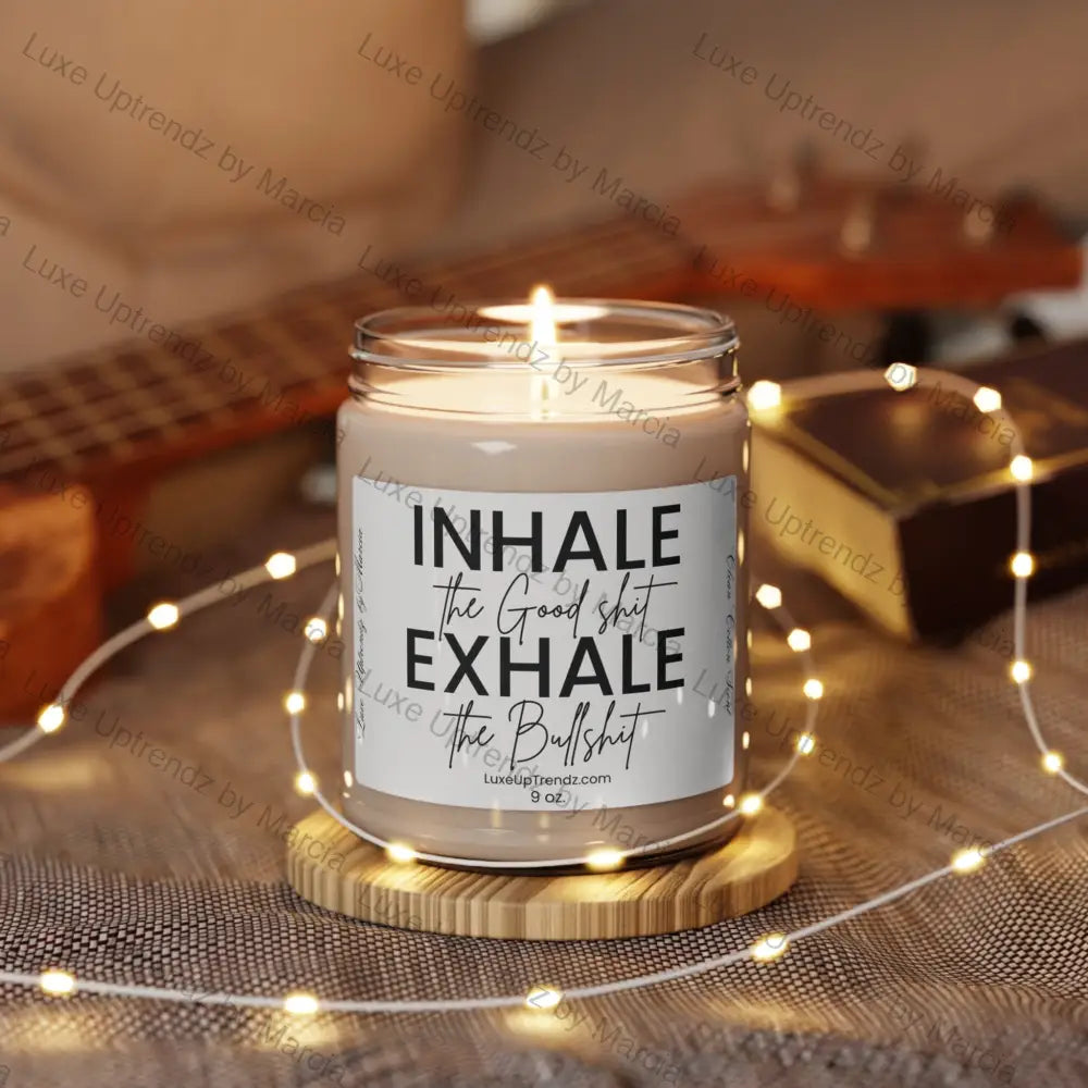 9 oz. Inhale Exhale Scented Soy Candle Clean Cotton 9oz