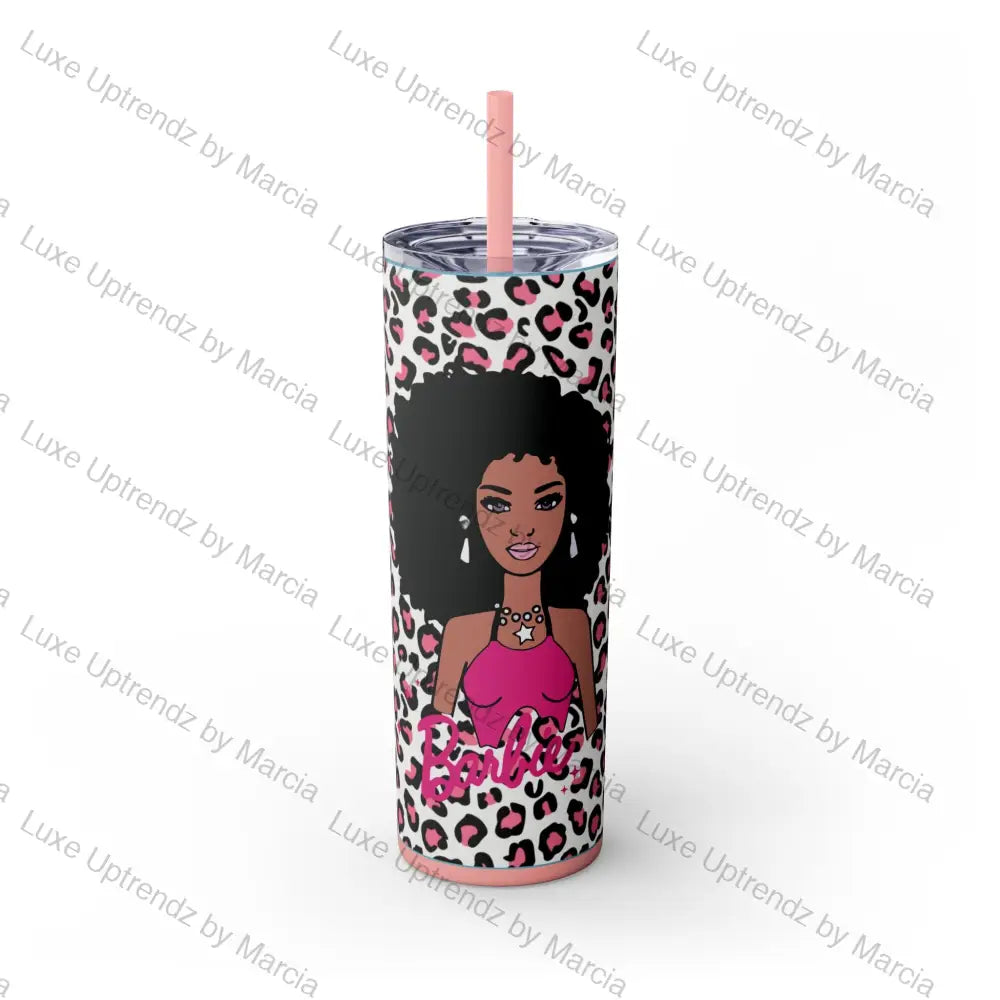 Barbie’s 65Th Skinny Tumbler With Straw 20Oz Glossy / Carnation Pink Mug