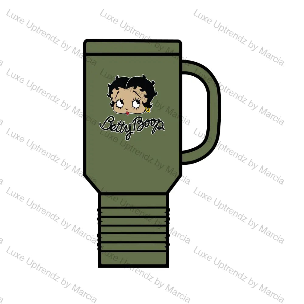 Betty Boop Insulated Travel Mug 40Oz / Olive Green