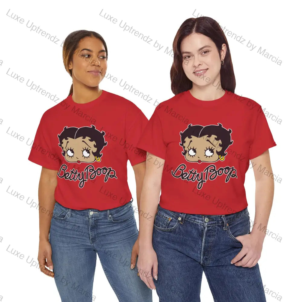 Betty Boop T-Shirt - Unisex Heavy Cotton Tee Red / S