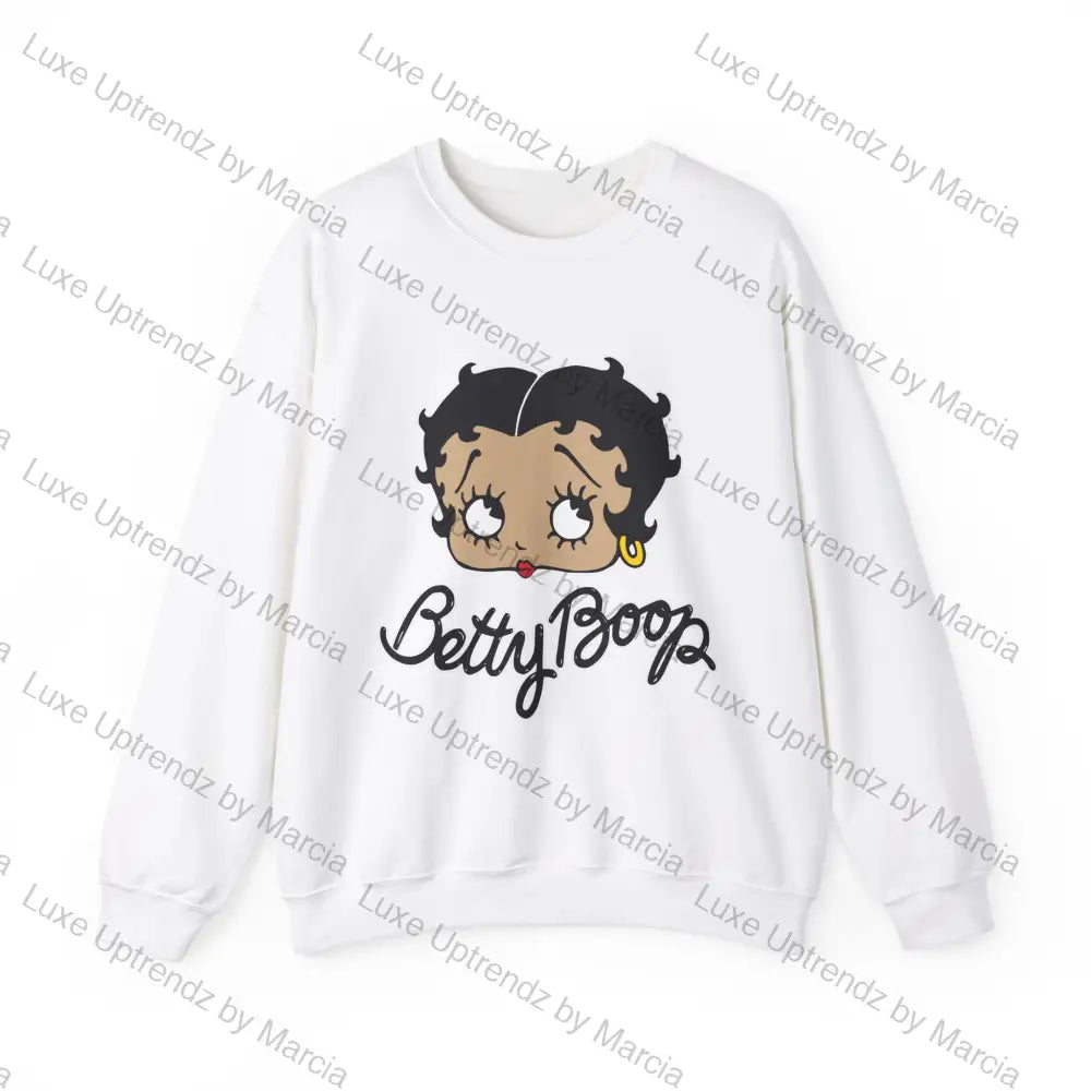 Betty Boopunisex Heavy Blend™ Crewneck Sweatshirt White / S