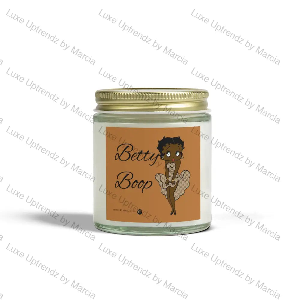 Luxurious Betty Boop Gucci Scented Coconut Apricot Candles In 4Oz And 9Oz Sizes. Scented / Clear