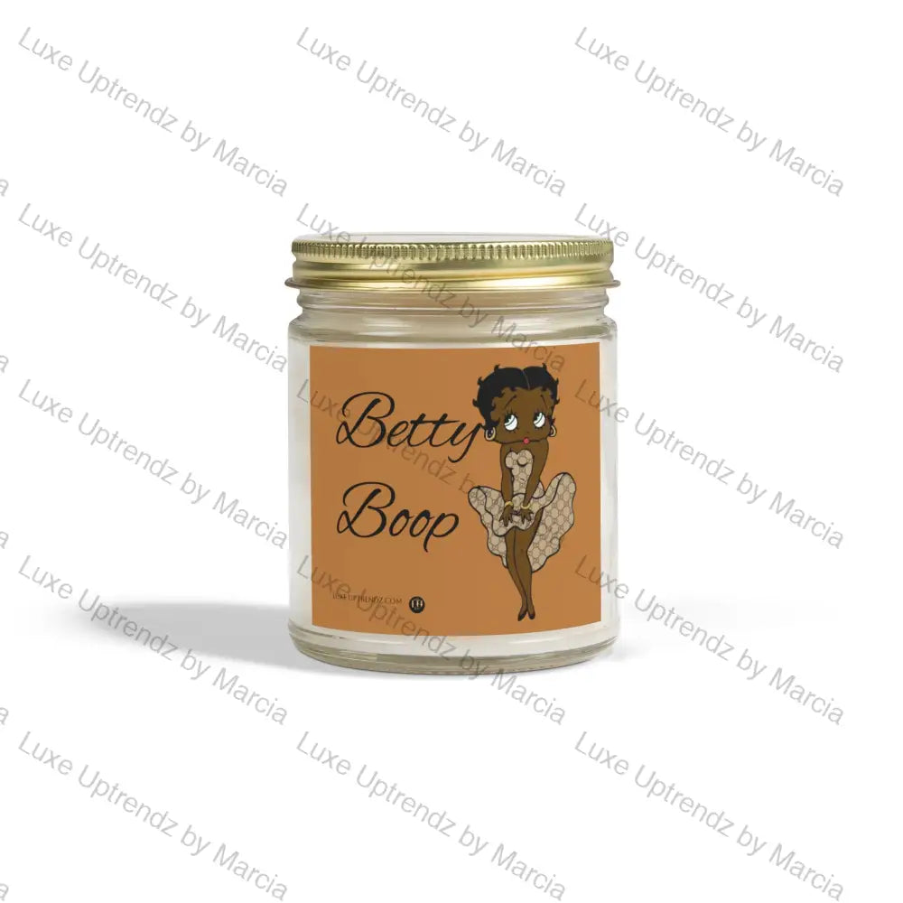 Luxurious Betty Boop Gucci Scented Coconut Apricot Candles In 4Oz And 9Oz Sizes. Scented / Clear