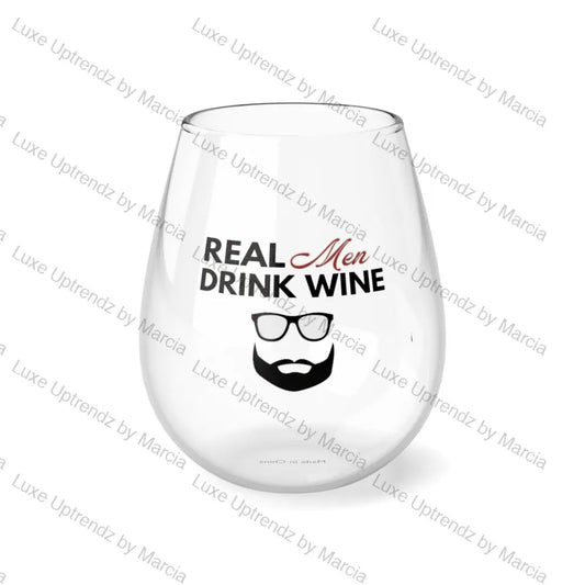 Real Men Drink Wine Stemless Glass 11.75Oz Mug