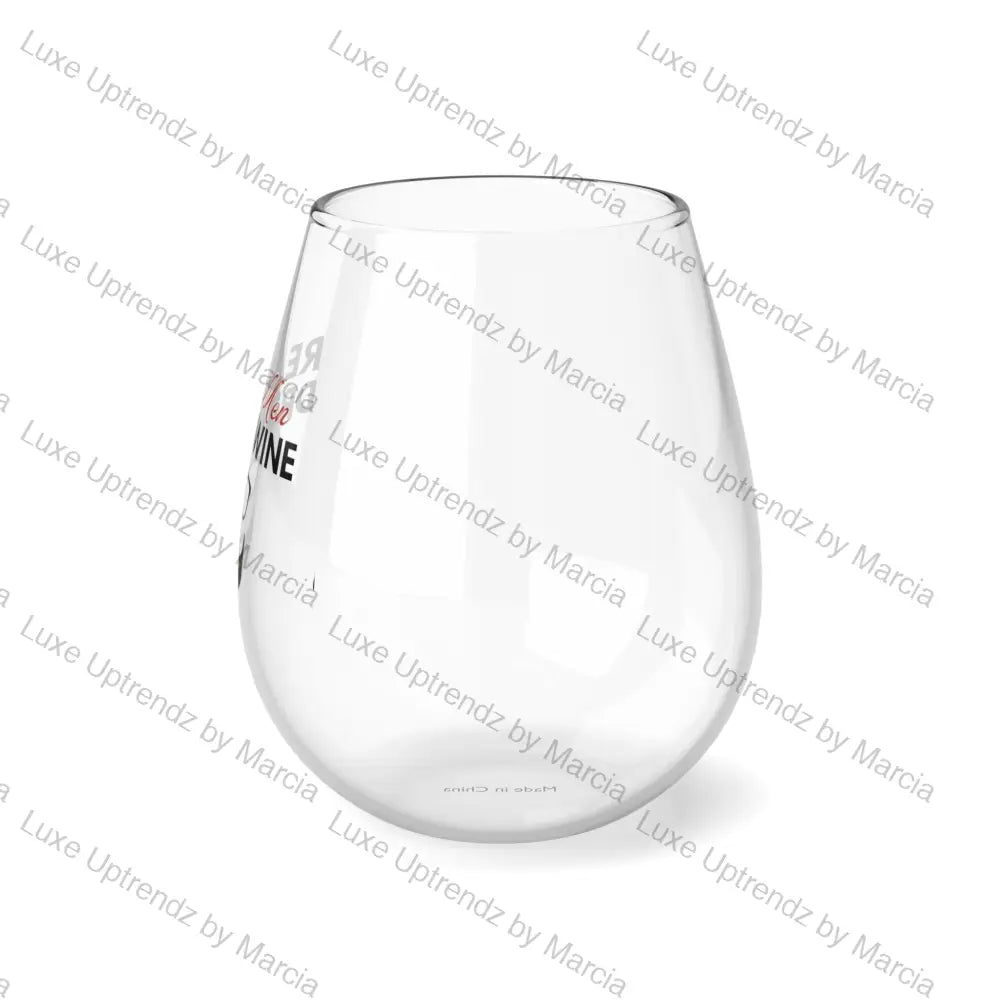 Real Men Drink Wine Stemless Glass 11.75Oz Mug