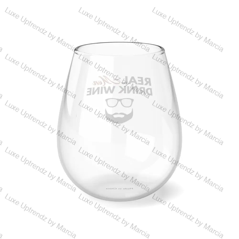 Real Men Drink Wine Stemless Glass 11.75Oz Mug