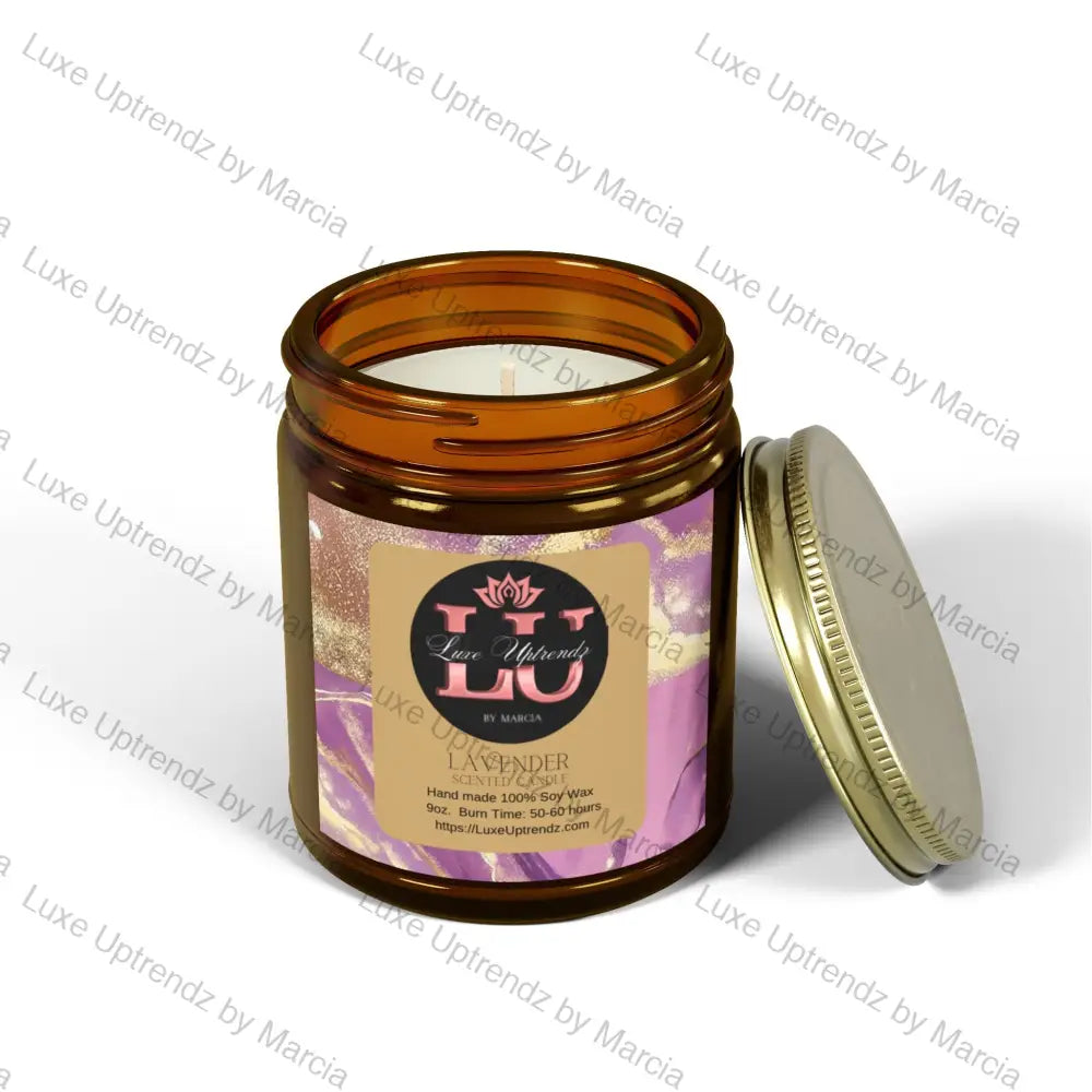 Signature Scented Coconut Apricot Candles (9Oz) Lavender Home Decor