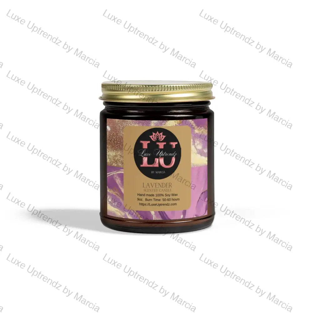 Signature Scented Coconut Apricot Candles (9Oz) Lavender 9Oz / Amber Home Decor