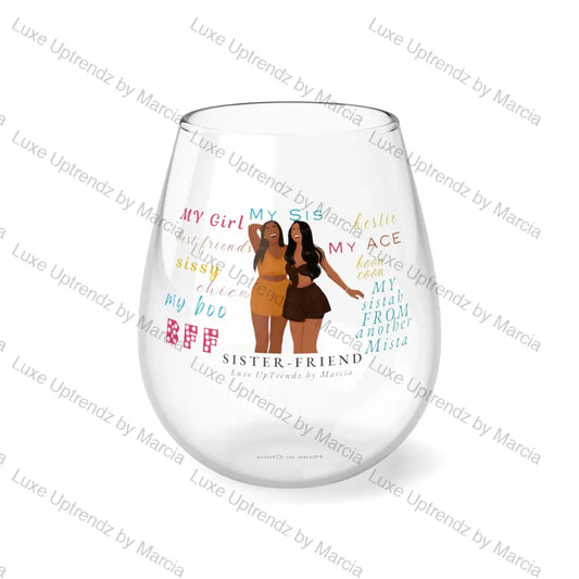 Stemless Wine Glass, Sister Friend 2 11.75oz