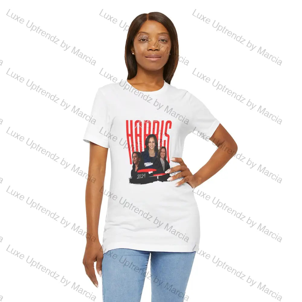 T-Shirt Kamala Harris For President 2024 White / S