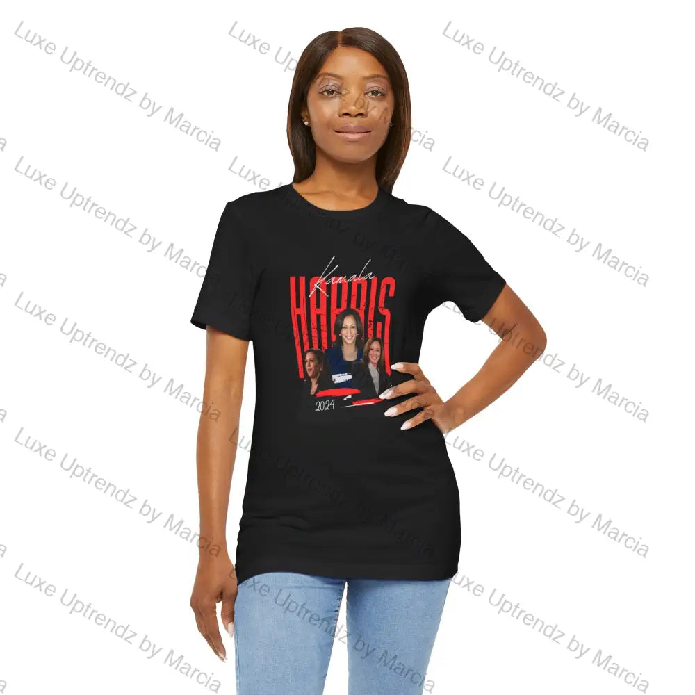 T-Shirt Kamala Harris For President 2024 Black / S