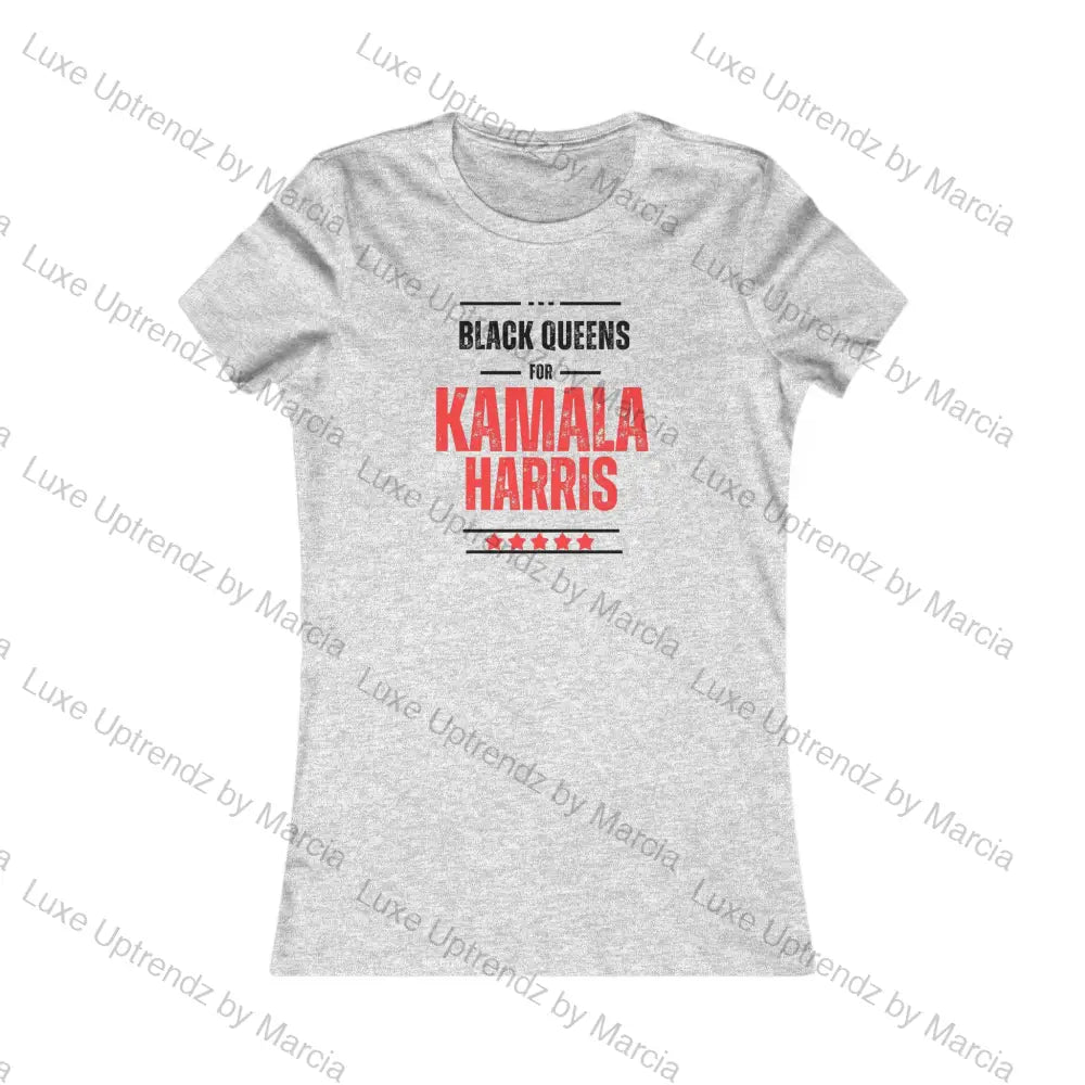 T-Shirt Women’s Favorite Tee Black Queens For Kamala Athletic Heather / S