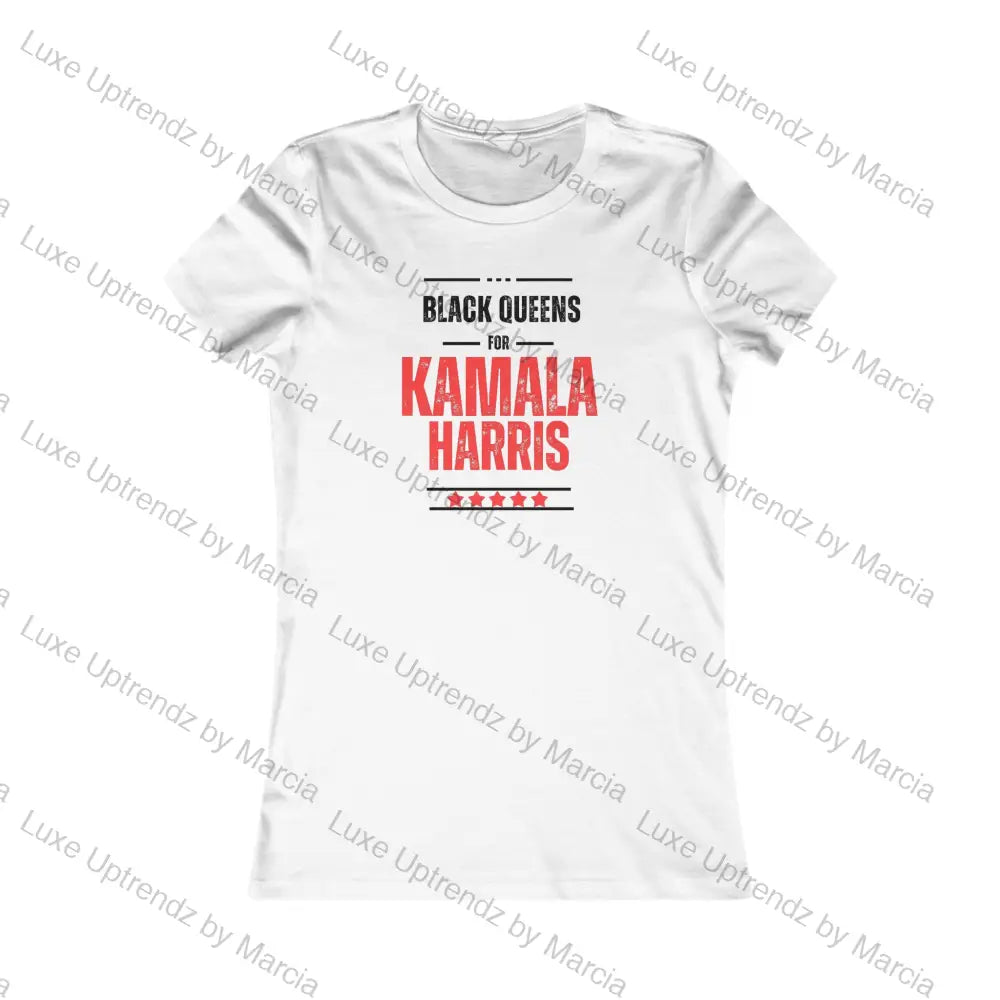 T-Shirt Women’s Favorite Tee Black Queens For Kamala White / S