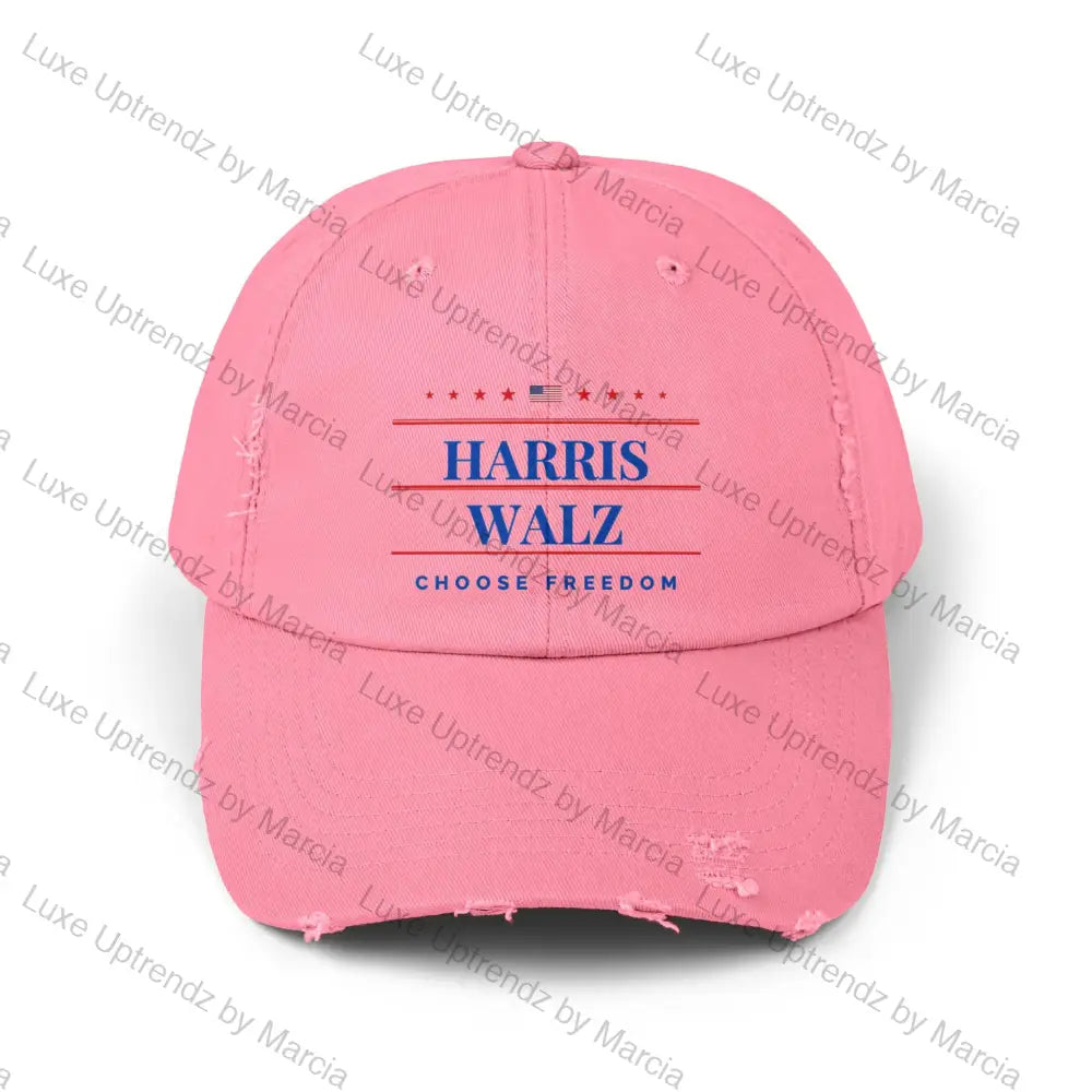 Unisex Distressed Cap True Pink / One Size Hats