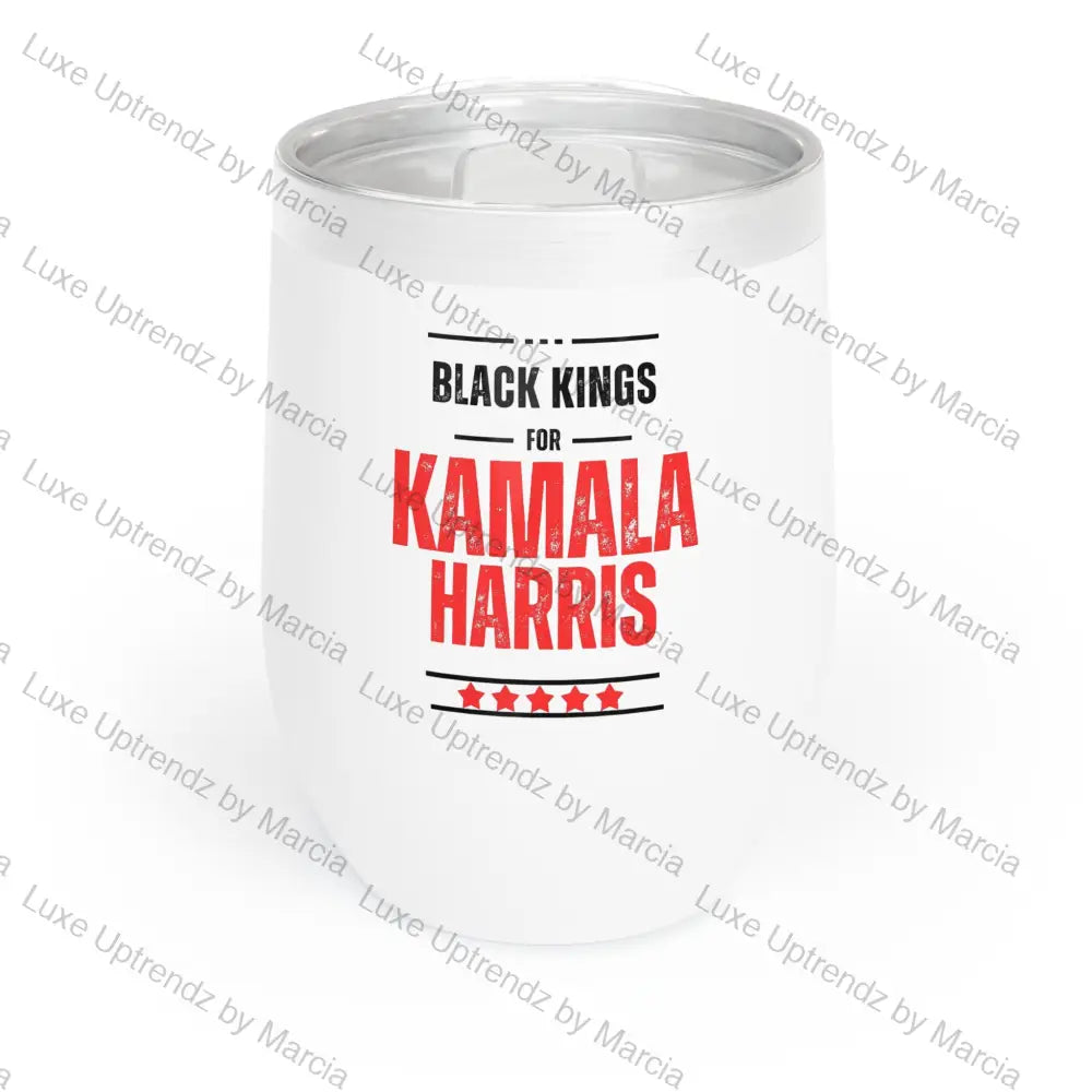 Wine Tumbler - Black Kings For Kamala Harris White / 12Oz Mug